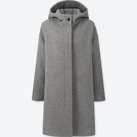 Uniqlo | WOOL BLEND COAT WITH HOOD - Picture 1 of 11